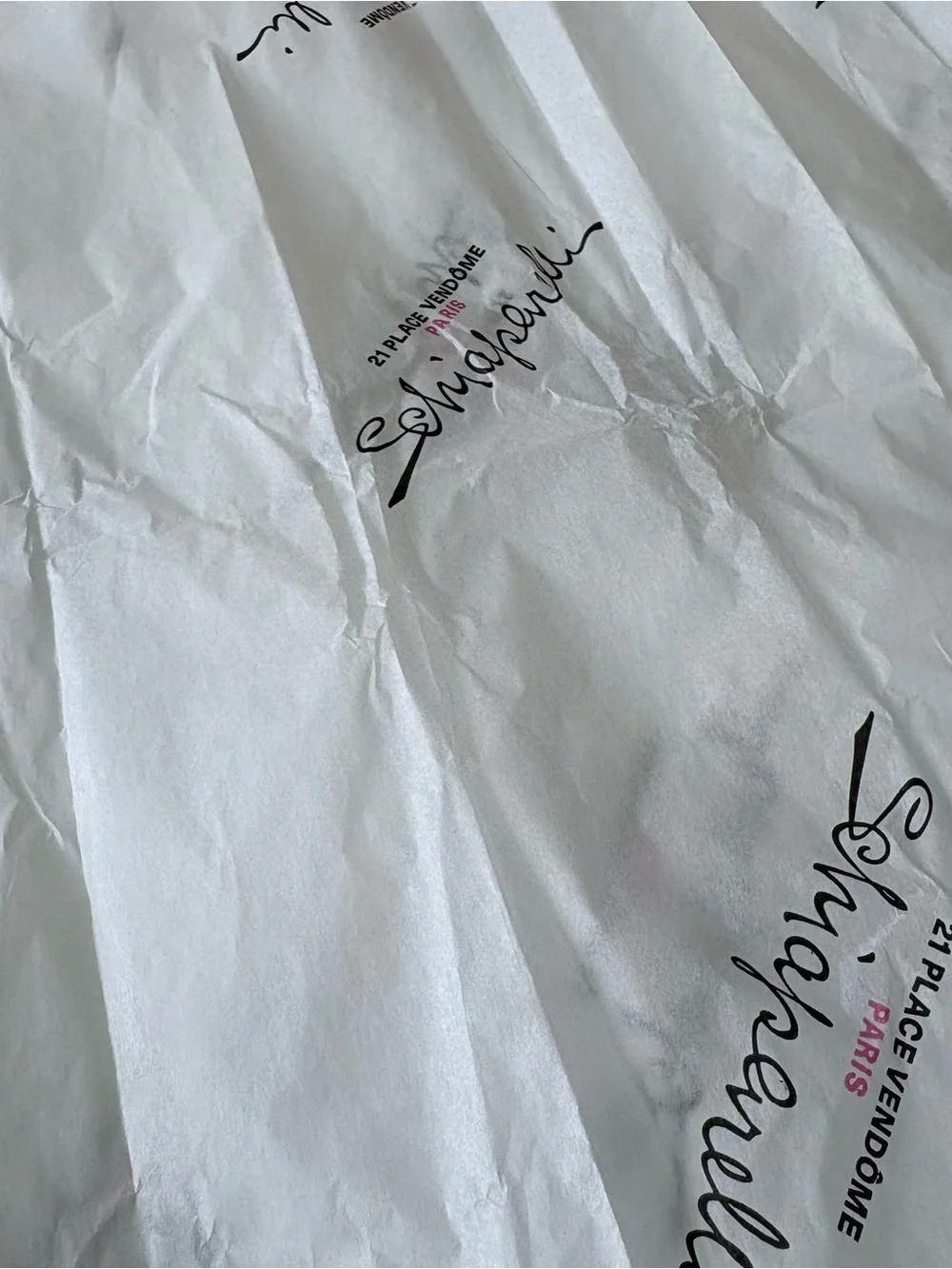 Schiaparelli White Tissue Paper and logo ribbon set